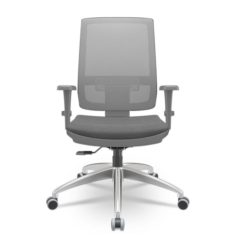 CadeiraBrizzaDiretorGrafiteTelaCinzaAssentoPoliesterCinzaBaseRelaxPlaxAluminio66031