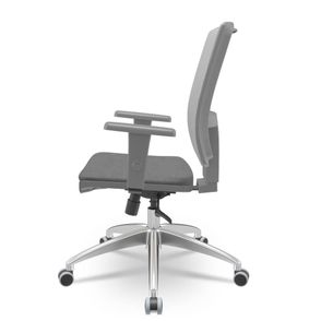 Cadeira Brizza Diretor Grafite Tela Cinza Assento Poliester Cinza Base RelaxPlax Aluminio - 66031