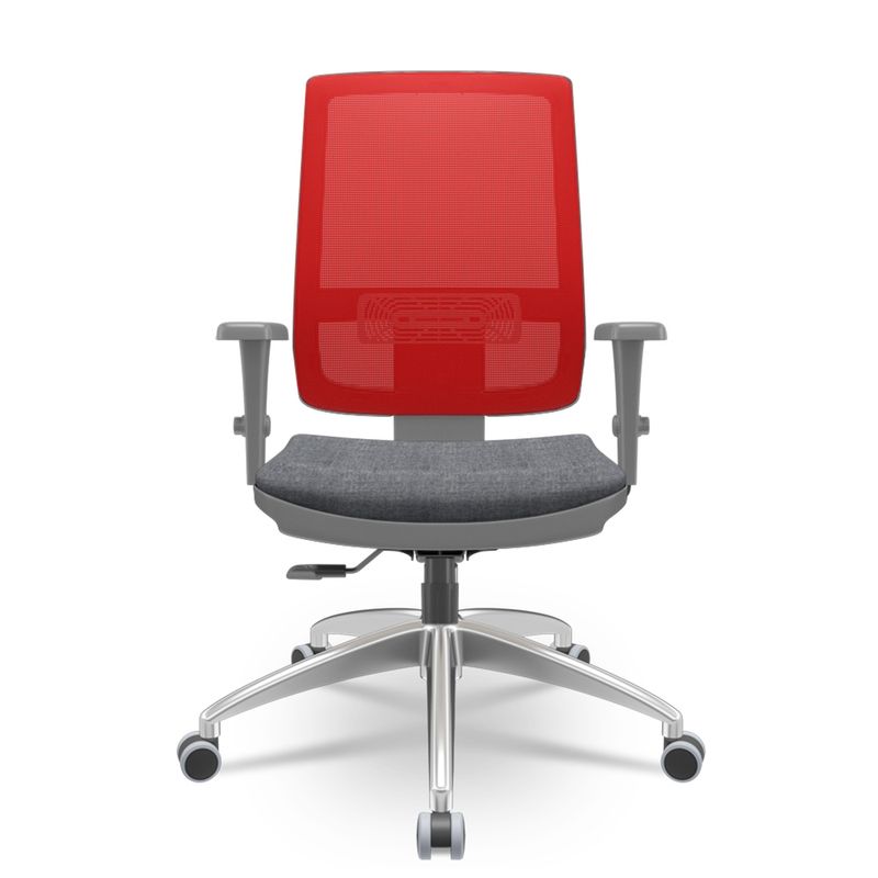 CadeiraBrizzaDiretorGrafiteTelaVermelhaAssentoConceptGranitoBaseRelaxPlaxAluminio66046