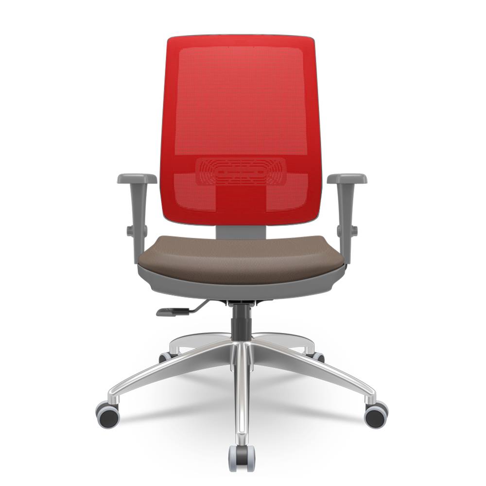 Cadeira-Brizza-Diretor-Grafite-Tela-Vermelha-Assento-Vinil-Marrom-Base-RelaxPlax-Aluminio---66048-