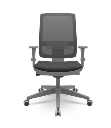 Cadeira Brizza Diretor Grafite Tela Preta Assento Aero Preto Base Autocompensador  Piramidal - 66059