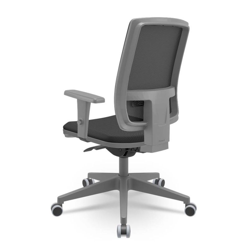 CadeiraBrizzaDiretorGrafiteTelaPretaAssentoAeroPretoBaseAutocompensadorPiramidal