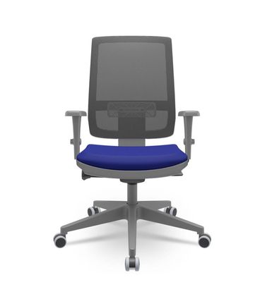 Cadeira Brizza Diretor Grafite Tela Preta Assento Aero Azul Base Autocompensador Piramidal - 66063