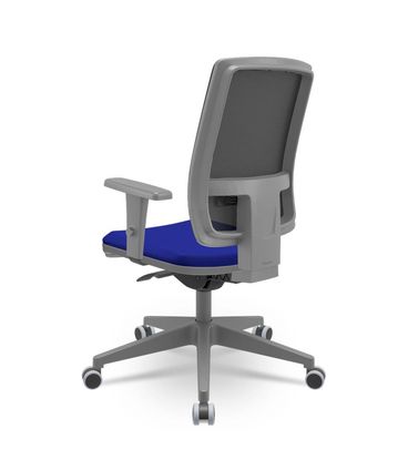 Cadeira Brizza Diretor Grafite Tela Preta Assento Aero Azul Base Autocompensador Piramidal - 66063