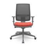 CadeiraBrizzaDiretorGrafiteTelaPretaAssentoConceptRoseBaseAutocompensadorPiramidal