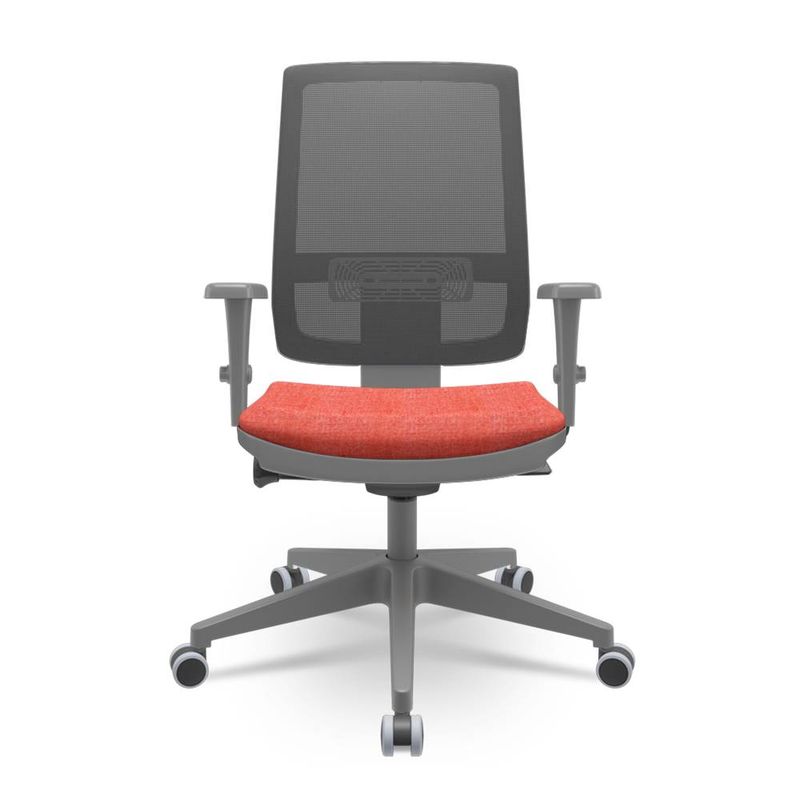 CadeiraBrizzaDiretorGrafiteTelaPretaAssentoConceptRoseBaseAutocompensadorPiramidal