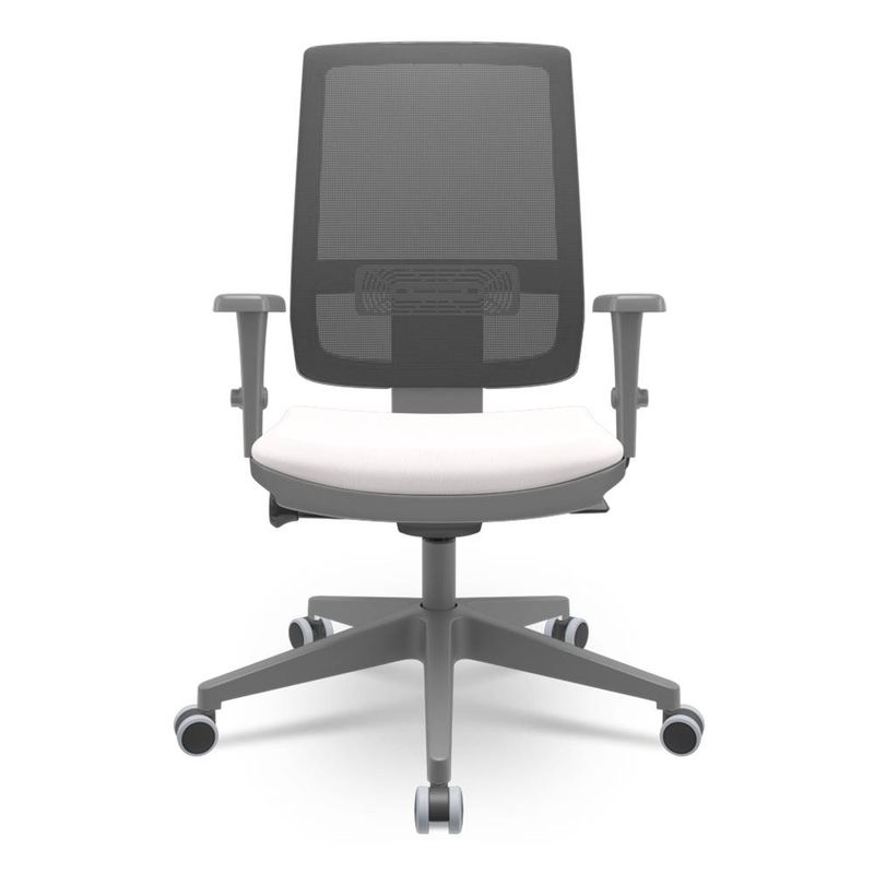 CadeiraBrizzaDiretorGrafiteTelaPretaAssentoVinilBrancoAutocompensadorPiramidal66076