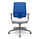 CadeiraBrizzaDiretorGrafiteTelaAzulAssentoAeroBrancoBaseAutocompensadorPiramidal66151
