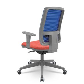 Cadeira Brizza Diretor Grafite Tela Azul Assento Concept Rosê Base Autocompensador Piramidal - 66154