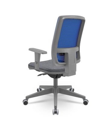 Cadeira Brizza Diretor Grafite Tela Azul Assento Concept Granito Base Autocompensador Piramidal - 66155