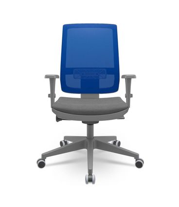 Cadeira Brizza Diretor Grafite Tela Azul Assento Poliester Cinza Autocompensador Piramidal - 66163