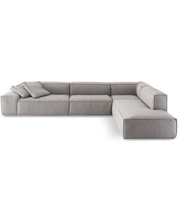 Sofá Family Box de Canto Linho Cinza 360x200cm - 66131