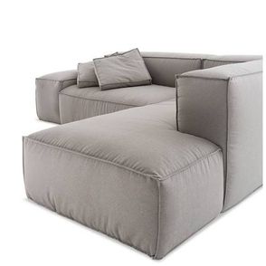 Sofa Family Box de 2 Lugares com Chaise Linho Cinza 230x200cm - 66138