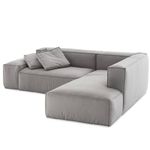 SofaFamilyBoxde2LugarescomChaiseLinhoCinza235x200cm66140