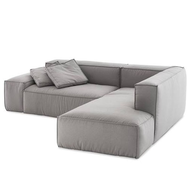 SofaFamilyBoxde3LugarescomChaiseLinhoCinza225x200cm66141