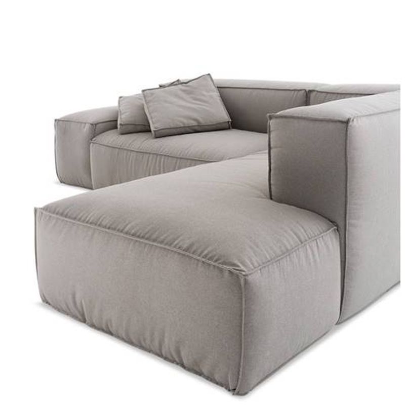 SofaFamilyBoxde3LugarescomChaiseLinhoCinza225x200cm66141