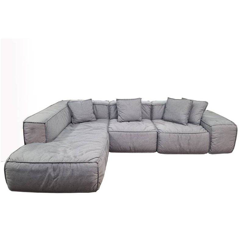 SofaFamilyBox3LugarescomChaise300x200cmLinhoCinza66156