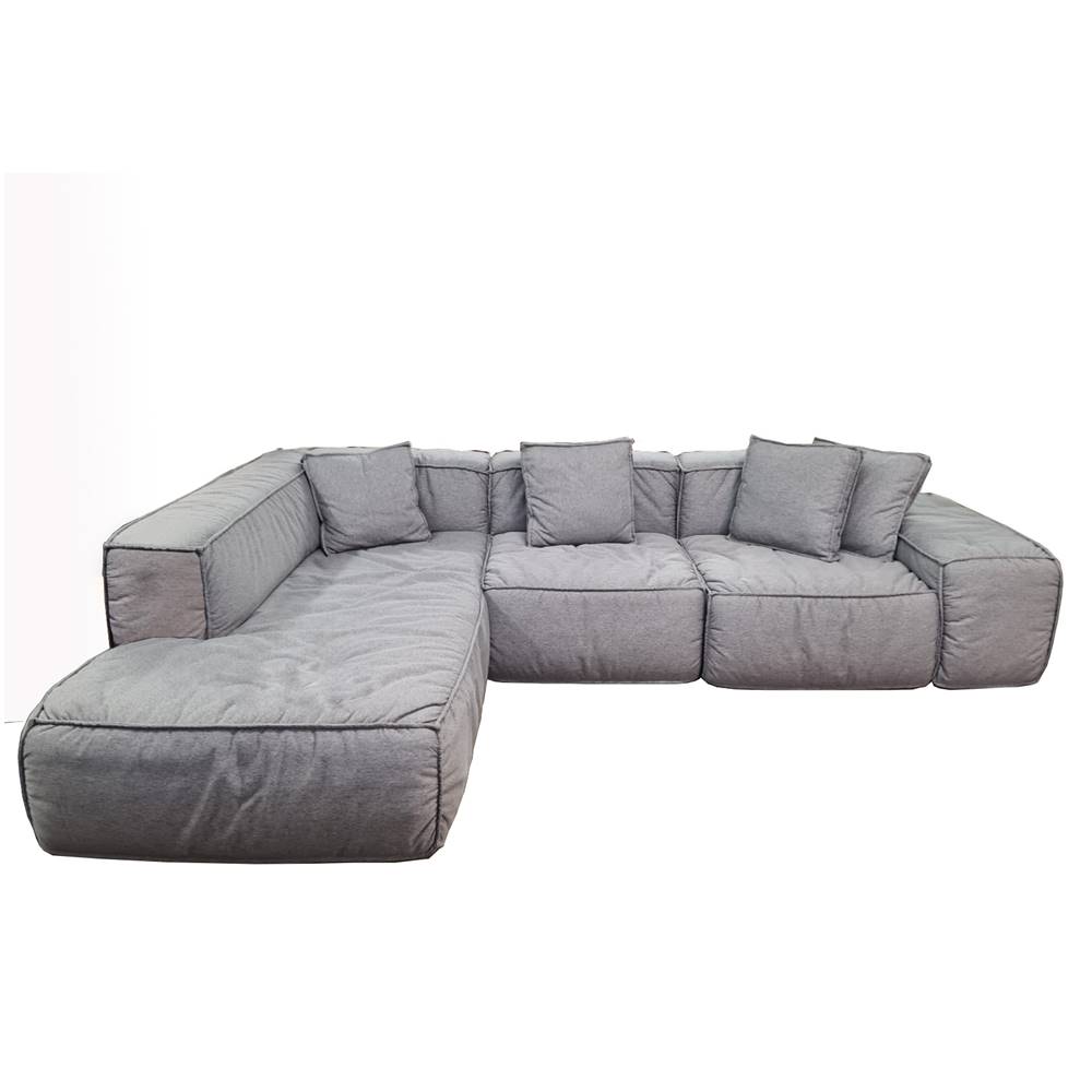 Sofá Family Box 2 Lugares com Chaise 320x200 Tecido Linho