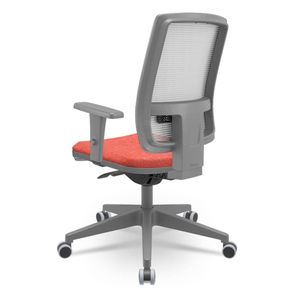 Cadeira Brizza Diretor Grafite Tela Branca Assento Concept Rosê Base Autocompensador Piramidal - 66175