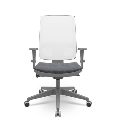 Cadeira Brizza Diretor Grafite Tela Branca Assento Concept Granito Base Autocompensador Piramidal - 66176