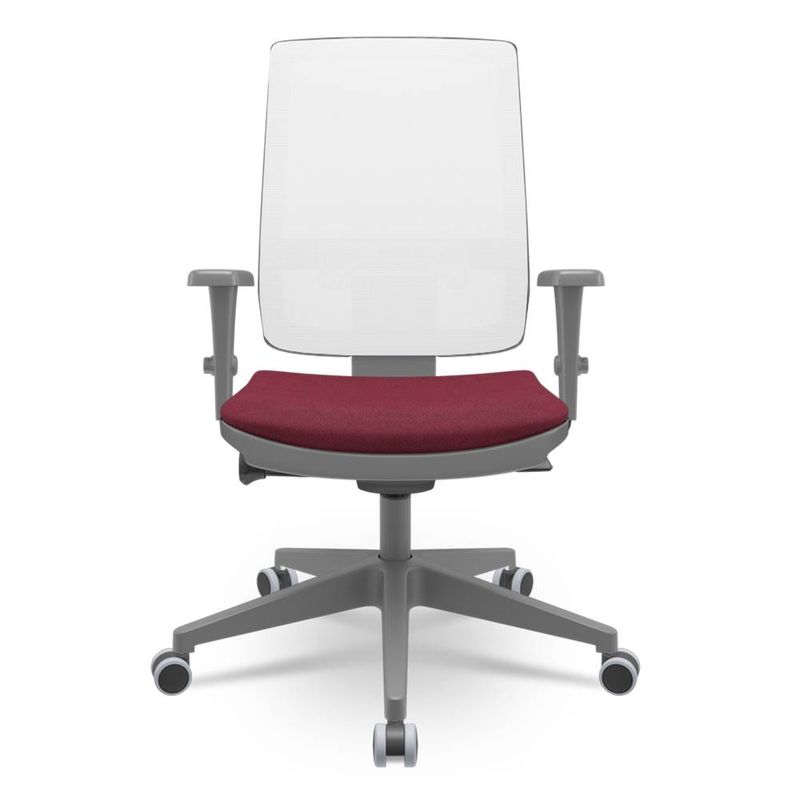 CadeiraBrizzaDiretorGrafiteTelaBrancaAssentoPoliesterVinhoAutocompensadorPiramidal66193