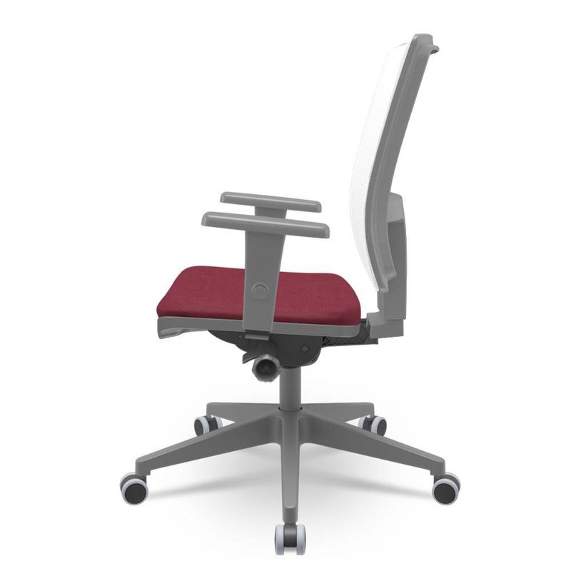 CadeiraBrizzaDiretorGrafiteTelaBrancaAssentoPoliesterVinhoAutocompensadorPiramidal66193