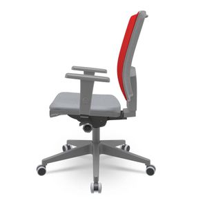 Cadeira Brizza Diretor Grafite Tela Vermelha Assento Concept Granito Base Autocompensador Piramidal - 66225