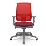 CadeiraBrizzaDiretorGrafiteTelaVermelhaAssentoPoliesterVinhoAutocompensadorPiramidal66239