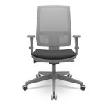 CadeiraBrizzaDiretorGrafiteTelaCinzaAssentoAeroPretoBaseAutocompensadorPiramidal66241