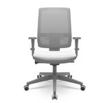 CadeiraBrizzaDiretorGrafiteTelaCinzaAssentoAeroBrancoBaseAutocompensadorPiramidal66244