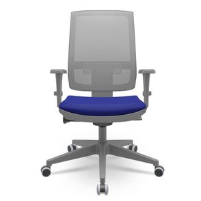 Cadeira Brizza Diretor Grafite Tela Cinza Assento Aero Azul Base Autocompensador Piramidal - 66249