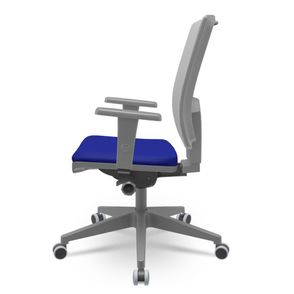 Cadeira Brizza Diretor Grafite Tela Cinza Assento Aero Azul Base Autocompensador Piramidal - 66249