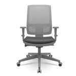 CadeiraBrizzaDiretorGrafiteTelaCinzaAssentoVinilPretoAutocompensadorPiramidal66256