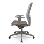 CadeiraBrizzaDiretorGrafiteTelaCinzaAssentoVinilMarromAutocompensadorPiramidal66257