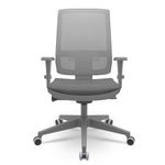 CadeiraBrizzaDiretorGrafiteTelaCinzaAssentoPoliesterCinzaAutocompensadorPiramidal66264