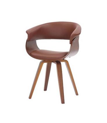 Cadeira Betina Marrom com Base Giratoria - 66296