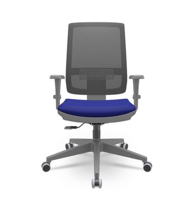 Cadeira Brizza Diretor Grafite Tela Preta Assento Aero Azul Base RelaxPlax Piramidal - 66285