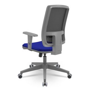 Cadeira Brizza Diretor Grafite Tela Preta Assento Aero Azul Base RelaxPlax Piramidal - 66285