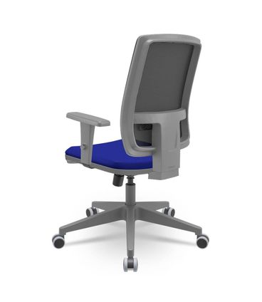 Cadeira Brizza Diretor Grafite Tela Preta Assento Aero Azul Base RelaxPlax Piramidal - 66285