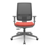 CadeiraBrizzaDiretorGrafiteTelaPretaAssentoConceptRoseBaseRelaxPlaxPiramidal66289