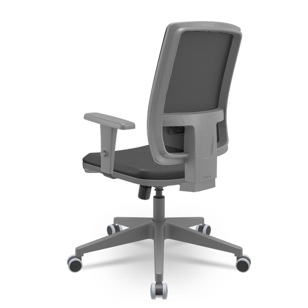 Cadeira-Brizza-Diretor-Grafite-Tela-Preta-Assento-Vinil-Marrom-Base-RelaxPlax-Piramidal---66297