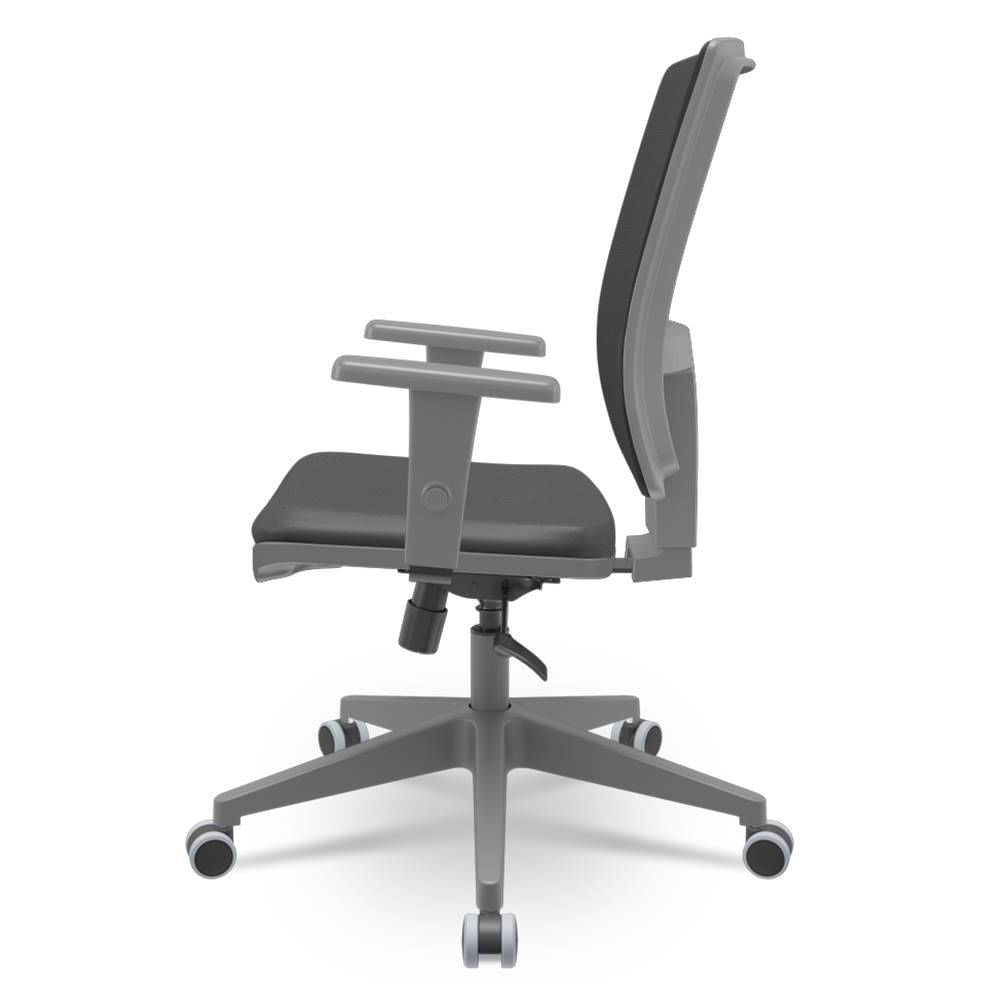 Cadeira-Brizza-Diretor-Grafite-Tela-Preta-Assento-Vinil-Marrom-Base-RelaxPlax-Piramidal---66297