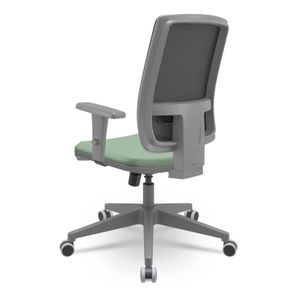 Cadeira Brizza Diretor Grafite Tela Preta Assento Vinil Verde Base RelaxPlax Piramidal - 66301