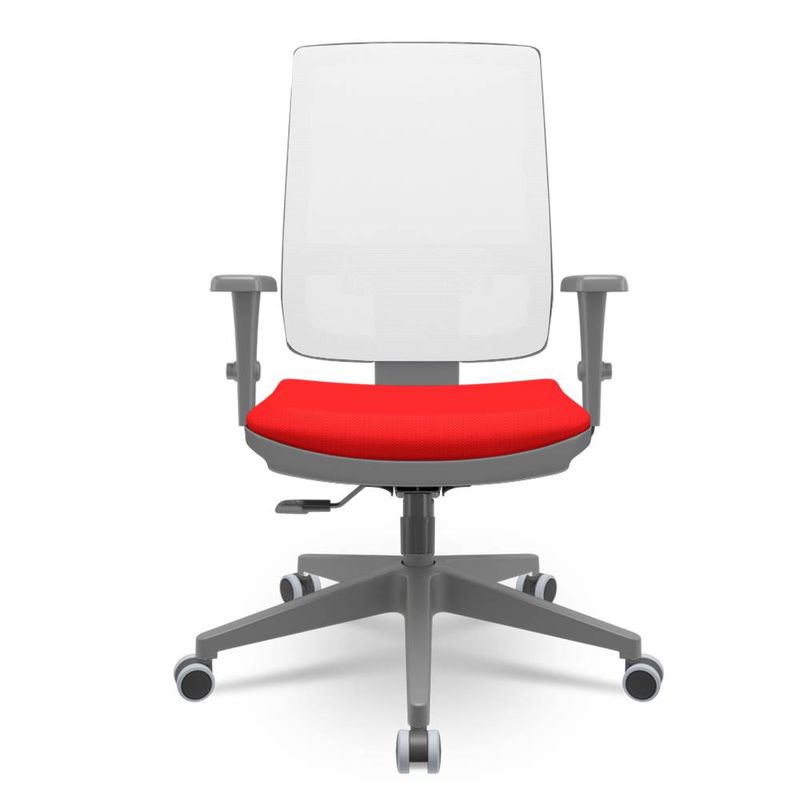 CadeiraBrizzaDiretorGrafiteTelaBrancaAssentoAeroVermelhoBaseRelaxPlaxPiramidal66367