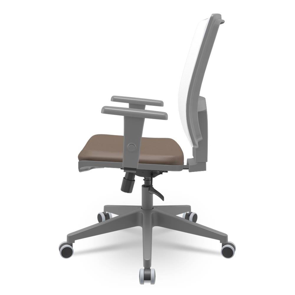 Cadeira-Brizza-Diretor-Grafite-Tela-Branca-Assento-Vinil-Marrom-Base-RelaxPlax-Piramidal---66372