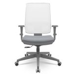 CadeiraBrizzaDiretorGrafiteTelaBrancaAssentoVinilCinzaBaseRelaxPlaxPiramidal66373