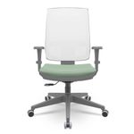 CadeiraBrizzaDiretorGrafiteTelaBrancaAssentoVinilVerdeBaseRelaxPlaxPiramidal66375