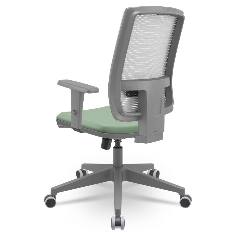 Cadeira-Brizza-Diretor-Grafite-Tela-Branca-Assento-Vinil-Verde-Base-RelaxPlax-Piramidal---66375
