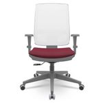 CadeiraBrizzaDiretorGrafiteTelaBrancaAssentoPoliesterVinhoBaseRelaxPlaxPiramidal66380