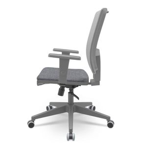 Cadeira Brizza Diretor Grafite Tela Cinza Assento Concept Grânito Base RelaxPlax Piramidal - 66394